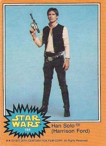 #194 Han Solo Harrison Ford - 1977 O-Pee-Chee Star Wars
