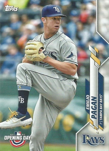 #194 Emilio Pagan - Tampa Bay Rays - 2020 Topps Opening Day Baseball