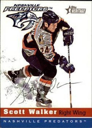 #194 Scott Walker - Nashville Predators - 2000-01 Topps Heritage Hockey
