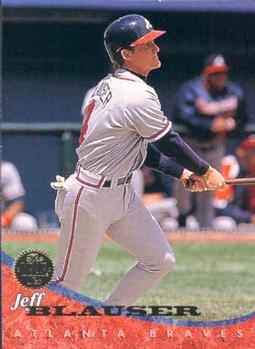 #194 Jeff Blauser - Atlanta Braves - 1994 Leaf Baseball