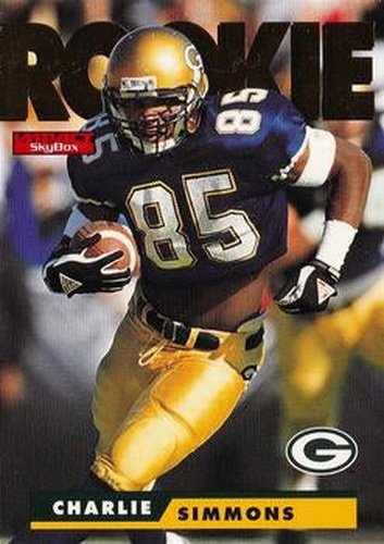 #195 Charlie Simmons - Green Bay Packers - 1995 SkyBox Impact Football