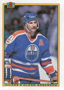 #195 Glenn Anderson - Edmonton Oilers - 1990-91 Bowman Hockey