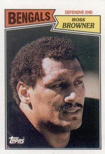 #195 Ross Browner - Cincinnati Bengals - 1987 Topps Football