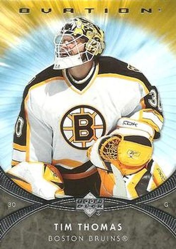 #195 Tim Thomas - Tim Thomas - 2007-08 Upper Deck Ovation Hockey