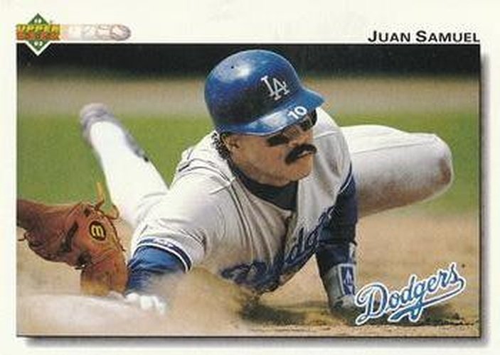 #195 Juan Samuel - Los Angeles Dodgers - 1992 Upper Deck Baseball