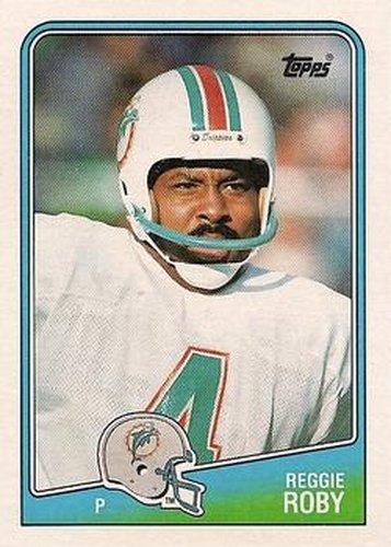 #195 Reggie Roby - Miami Dolphins - 1988 Topps Football