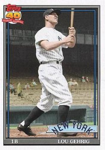 #195 Lou Gehrig - New York Yankees - 2021 Topps Archives Baseball