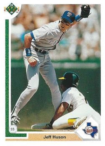 #195 Jeff Huson - Texas Rangers - 1991 Upper Deck Baseball