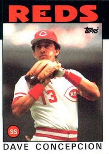 #195 Dave Concepcion - Cincinnati Reds - 1986 Topps Baseball