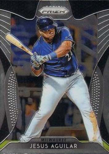 #195 Jesus Aguilar - Milwaukee Brewers - 2019 Panini Prizm Baseball