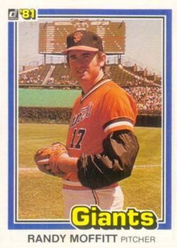 #195 Randy Moffitt - San Francisco Giants - 1981 Donruss Baseball