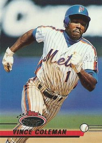 #195 Vince Coleman - New York Mets - 1993 Stadium Club Baseball
