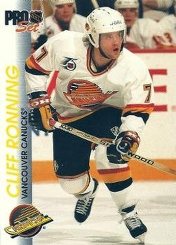 #195 Cliff Ronning - Vancouver Canucks - 1992-93 Pro Set Hockey