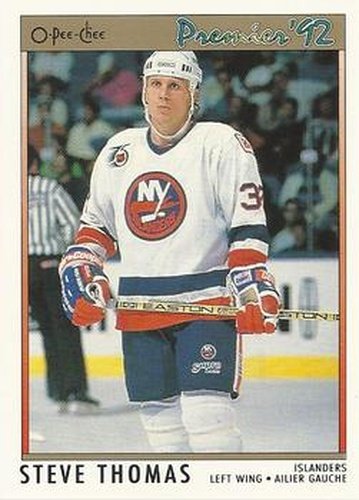 #195 Steve Thomas - New York Islanders - 1991-92 O-Pee-Chee Premier Hockey
