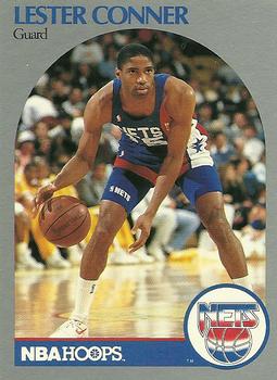#195 Lester Conner - New Jersey Nets - 1990-91 Hoops Basketball