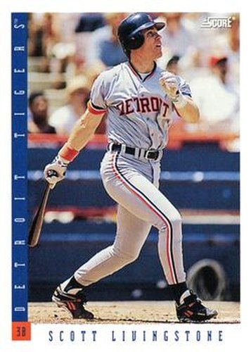 #196 Scott Livingstone - Detroit Tigers - 1993 Score Baseball