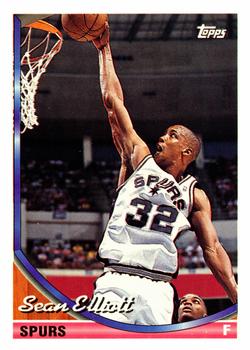 #196 Sean Elliott - San Antonio Spurs - 1993-94 Topps Basketball