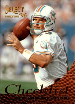 #196 Dan Marino - Miami Dolphins - 1996 Select Football