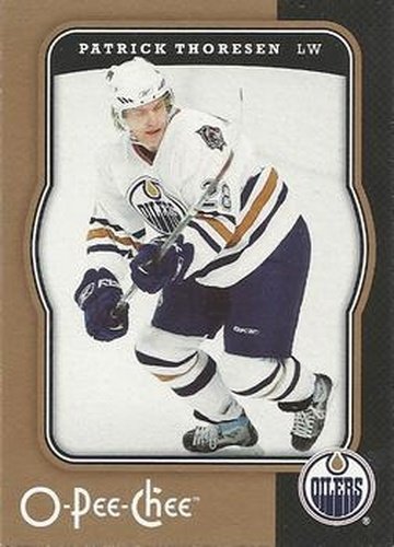 #196 Patrick Thoresen - Edmonton Oilers - 2007-08 O-Pee-Chee Hockey