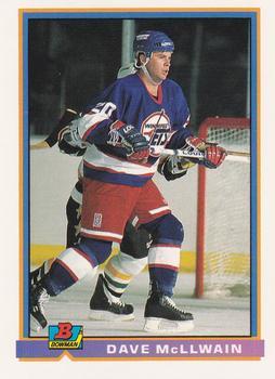 #196 Dave McLlwain - Winnipeg Jets - 1991-92 Bowman Hockey