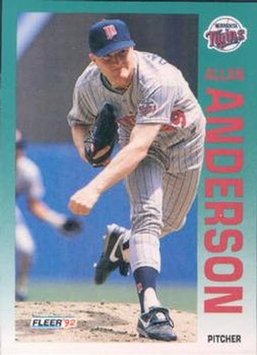 #196 Allan Anderson - Minnesota Twins - 1992 Fleer Baseball