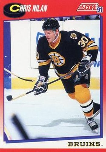 #197 Chris Nilan - Boston Bruins - 1991-92 Score Canadian Bilingual Hockey