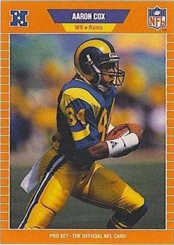#197 Aaron Cox - Los Angeles Rams - 1989 Pro Set Football