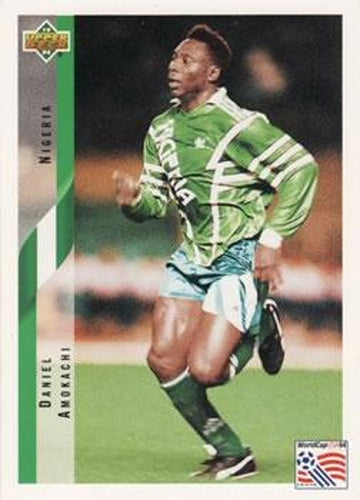 #197 Daniel Amokachi - Nigeria - 1994 Upper Deck World Cup Contenders English/Spanish Soccer
