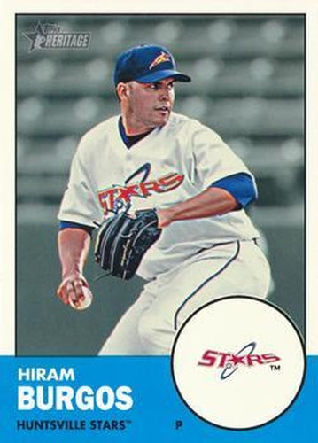#197 Hiram Burgos - Huntsville Stars - 2012 Topps Heritage Minor League Baseball