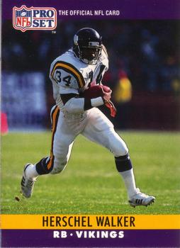 #197 Herschel Walker - Minnesota Vikings - 1990 Pro Set Football