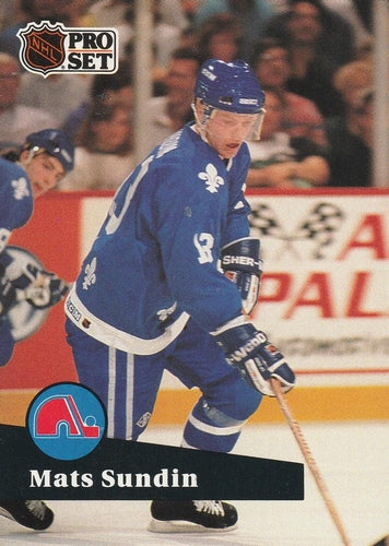 #197 Mats Sundin - 1991-92 Pro Set Hockey
