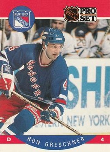 #197 Ron Greschner - New York Rangers - 1990-91 Pro Set Hockey