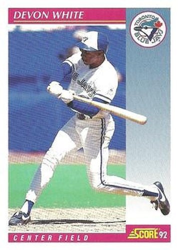 #198 Devon White - Toronto Blue Jays - 1992 Score Baseball