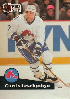 #198 Curtis Leschyshyn - 1991-92 Pro Set Hockey
