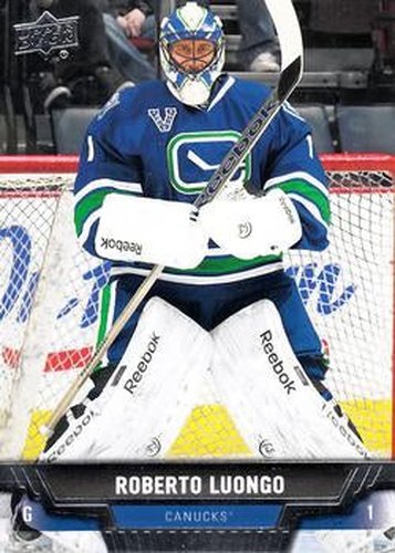 #198 Roberto Luongo - Vancouver Canucks - 2013-14 Upper Deck Hockey