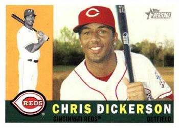 #198 Chris Dickerson - Cincinnati Reds - 2009 Topps Heritage Baseball