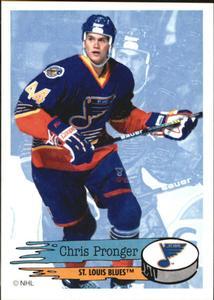 #198 Chris Pronger - St. Louis Blues - 1995-96 Panini Hockey Stickers