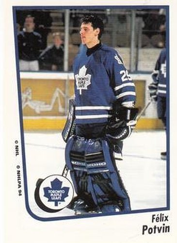#198 Felix Potvin - Toronto Maple Leafs - 1994-95 Panini Hockey Stickers