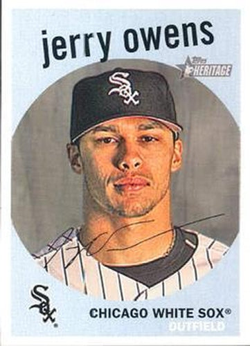 #198 Jerry Owens - Chicago White Sox - 2008 Topps Heritage Baseball