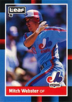 #198 Mitch Webster - Montreal Expos - 1988 Leaf Baseball