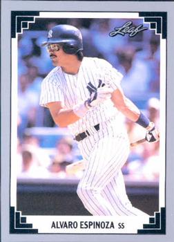 #198 Alvaro Espinoza - New York Yankees - 1991 Leaf Baseball