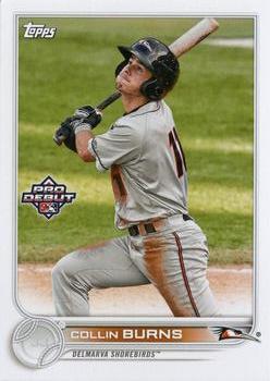 #PD-199 Collin Burns - Delmarva Shorebirds - 2022 Topps Pro Debut Baseball