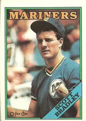 #199 Scott Bradley - Seattle Mariners - 1988 O-Pee-Chee Baseball