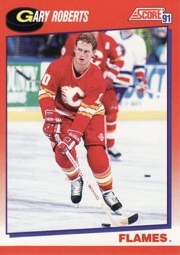 #199 Gary Roberts - Calgary Flames - 1991-92 Score Canadian Bilingual Hockey