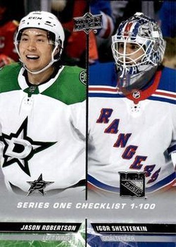 #199 Jason Robertson / Igor Shesterkin - Dallas Stars / New York Rangers - 2022-23 Upper Deck Hockey