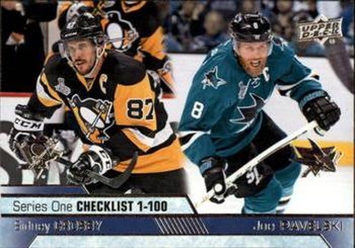 #199 Sidney Crosby / Joe Pavelski - Pittsburgh Penguins / San Jose Sharks - 2016-17 Upper Deck Hockey