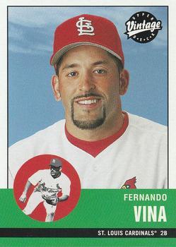 #199 Fernando Vina - St. Louis Cardinals - 2001 Upper Deck Vintage Baseball