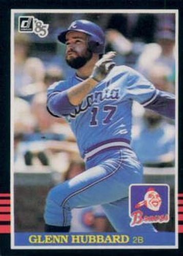 #199 Glenn Hubbard - Atlanta Braves - 1985 Donruss Baseball