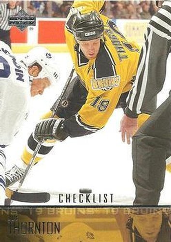 #199 Joe Thornton - Boston Bruins - 2003-04 Upper Deck Hockey