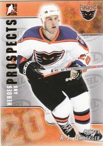 #199 R.J. Umberger - Philadelphia Phantoms - 2004-05 In The Game Heroes and Prospects Hockey